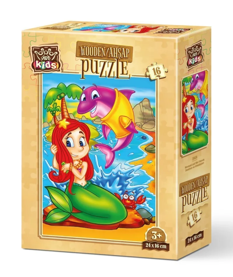 Puzzle en Bois - Sirène et ses Amis
