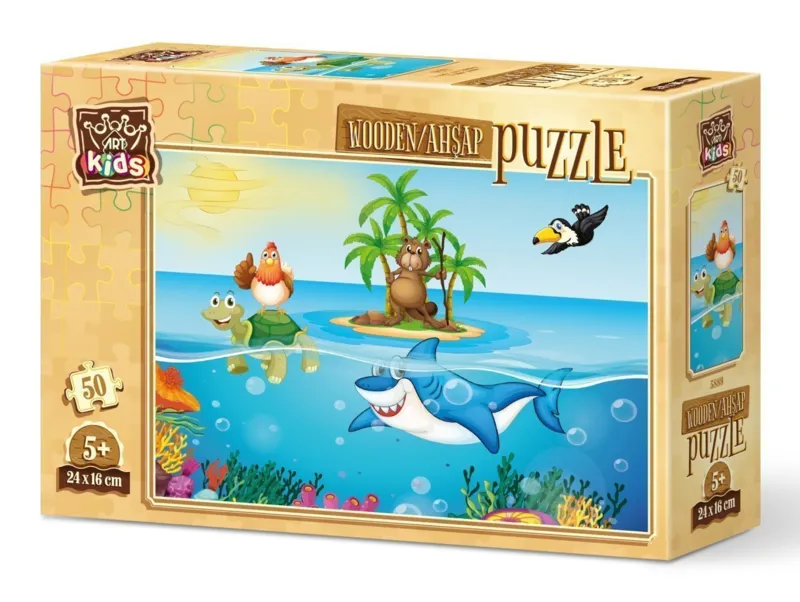 Puzzle en Bois - Poule en Vacances
