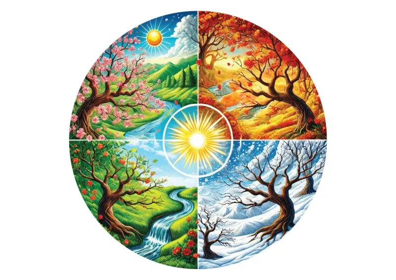 Puzzle Rond - La Roue des Quatre Saisons