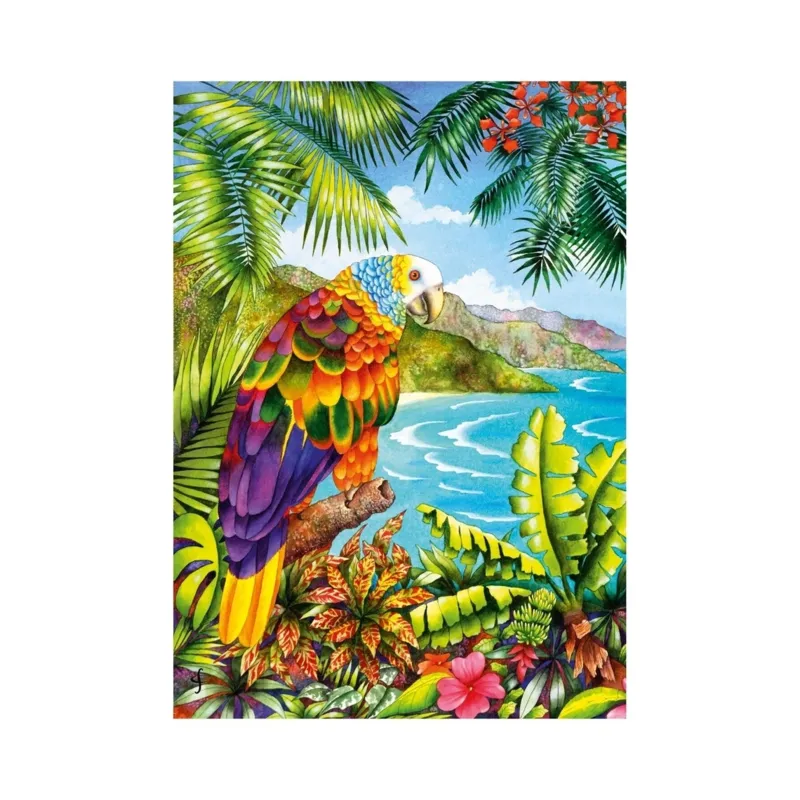 Perroquet dans la Jungle - Puzzle Neon