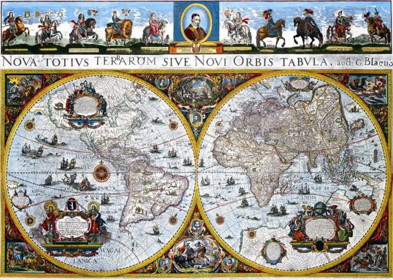 Vieille Carte du Monde - Dino - 1500 pièces | puzzle.fr