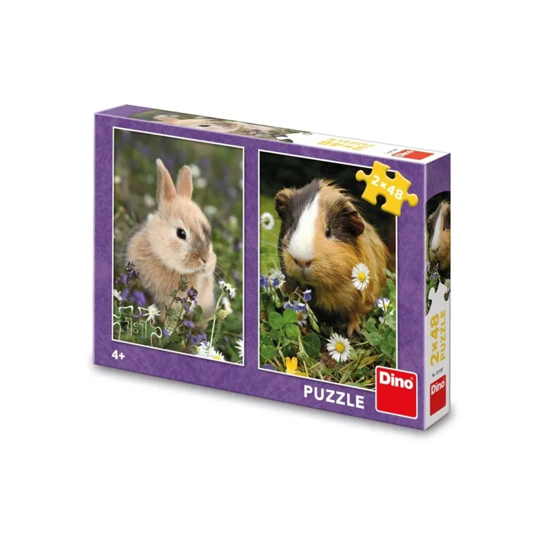 2 Puzzles - Lapin et Cochon d'Inde