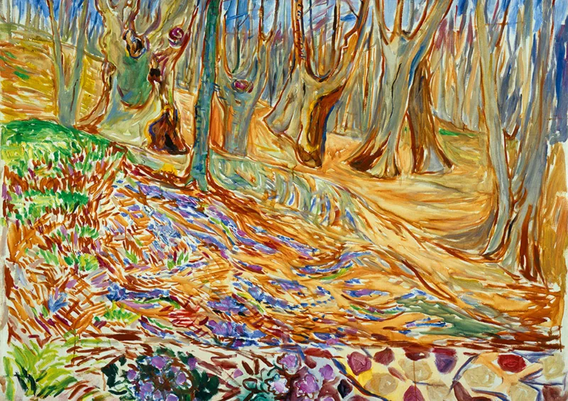 Edvard Munch - Elm Forrest in Spring, 1923