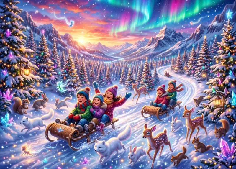 Hiver Féérique dans les Montagnes