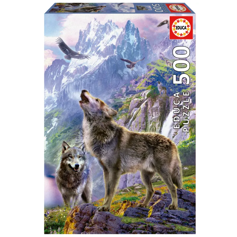 Loups sûr Les Rochers