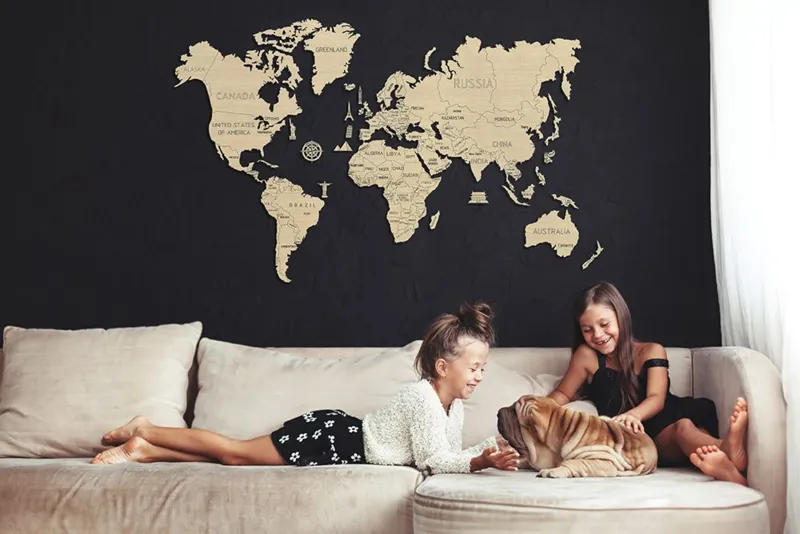 Puzzle en Bois - Carte du Monde XL