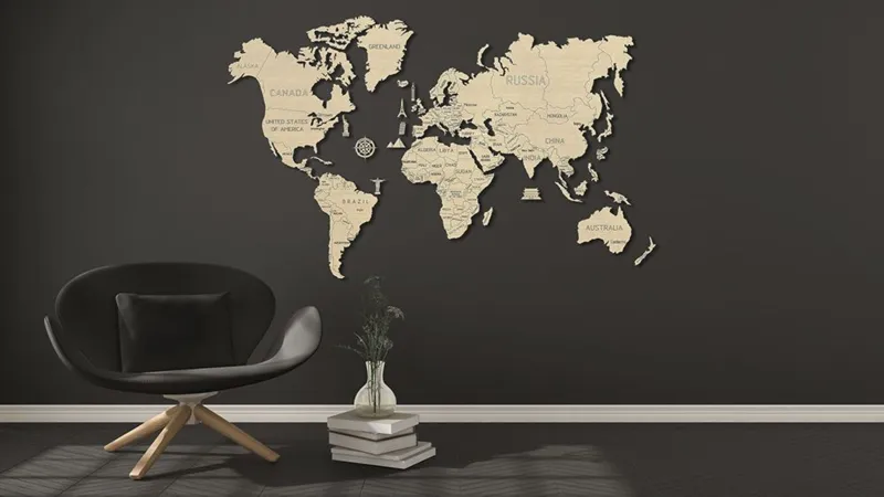 Puzzle en Bois - Carte du Monde XL