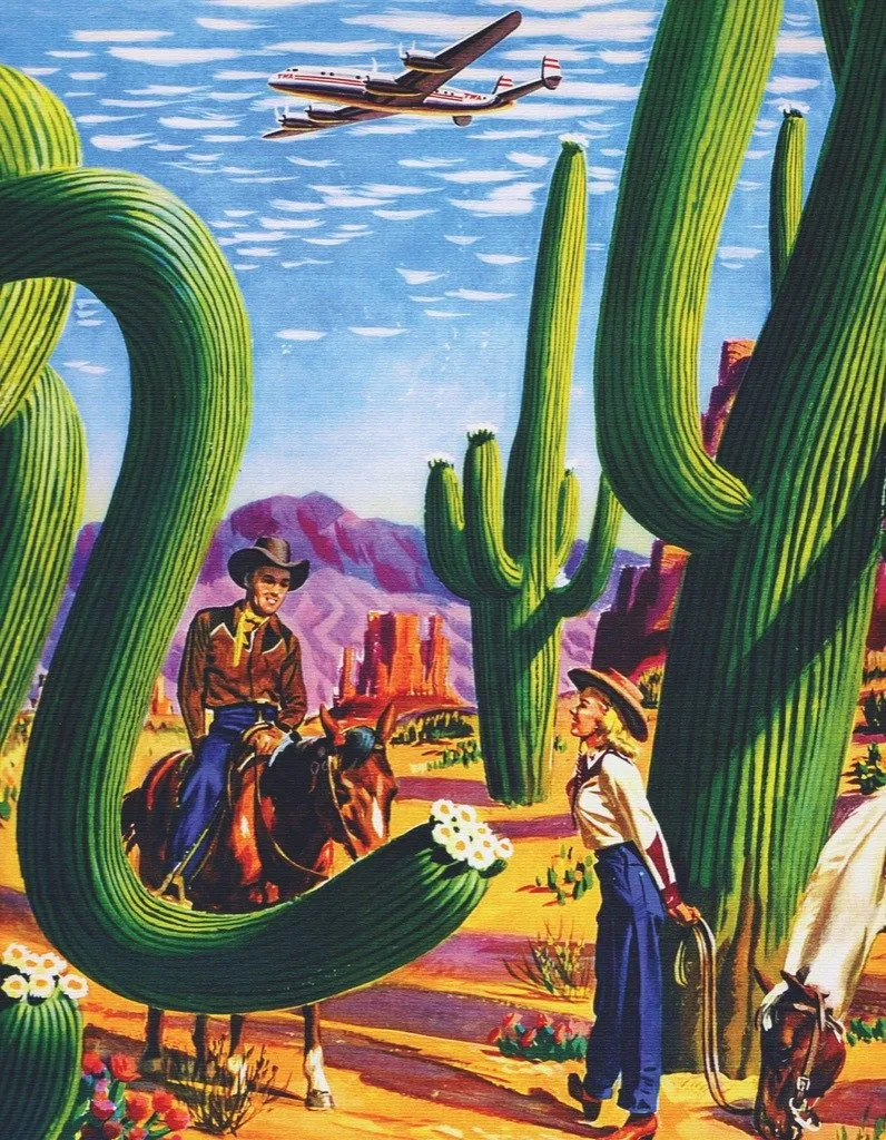 Cactus Country - American Airlines Poster Mini