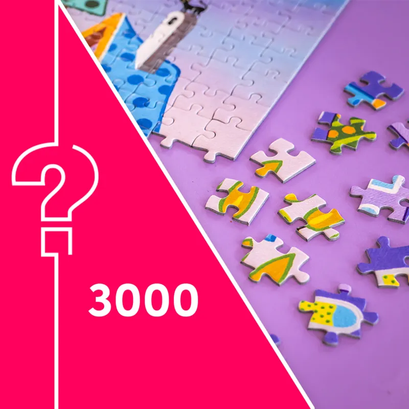 Puzzle Mystère sans Boite & sans Image - Sachet de 3000 Pièces