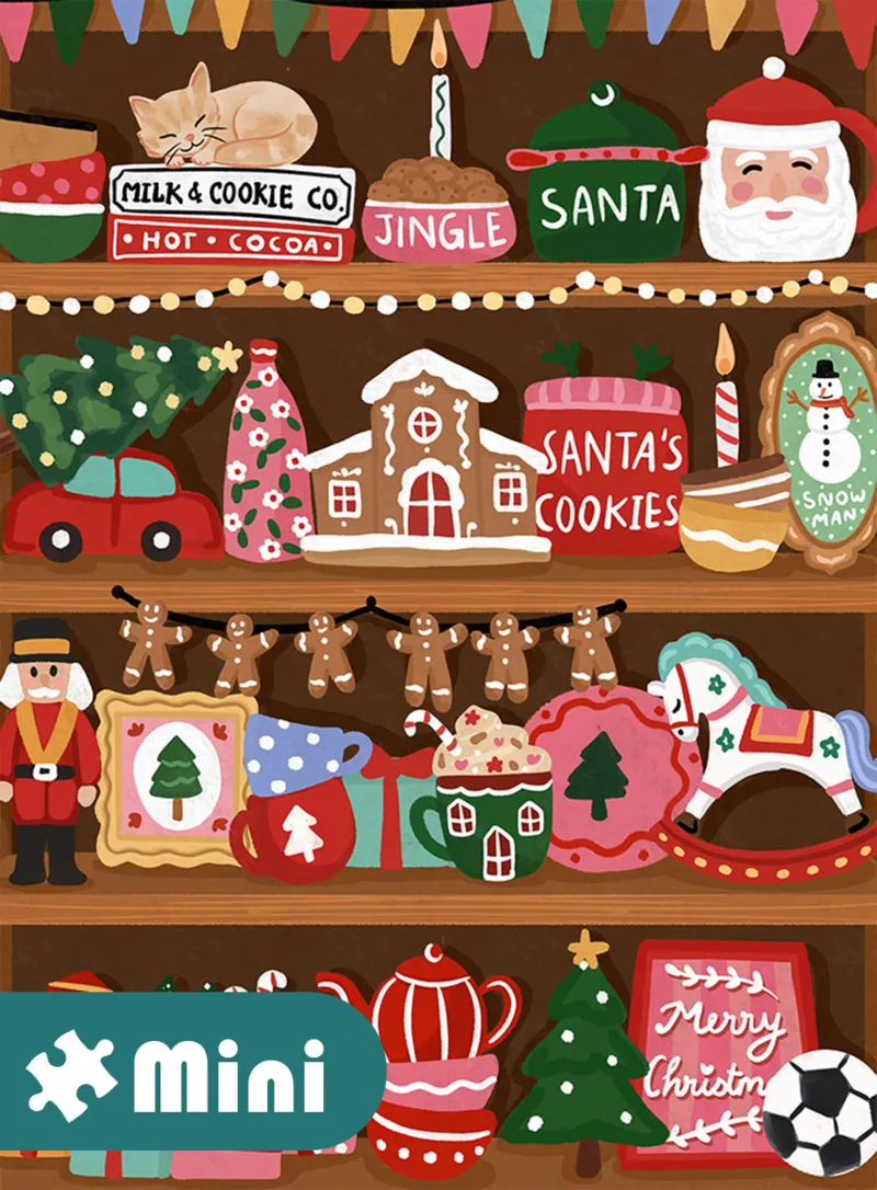 Mini Puzzle - Christmas Shelf