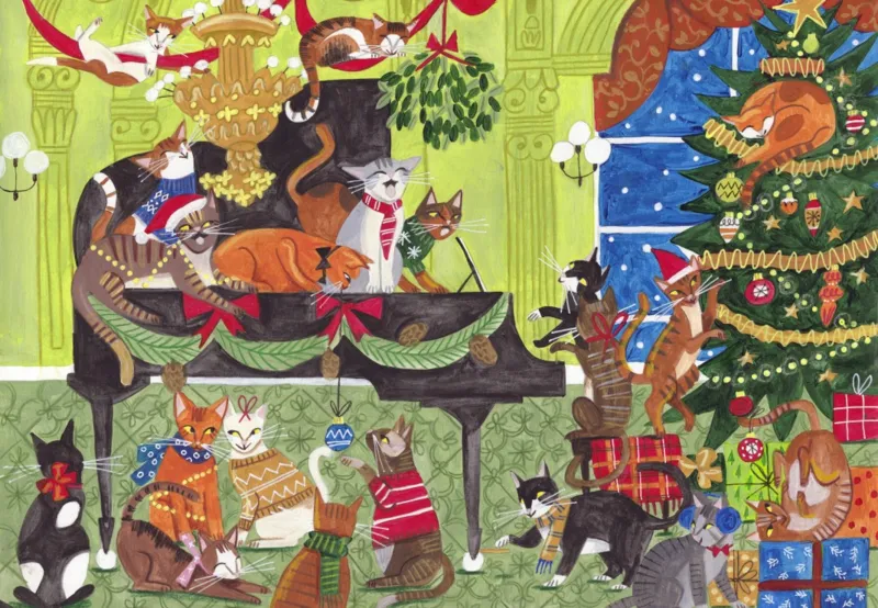 Chats sur le Piano