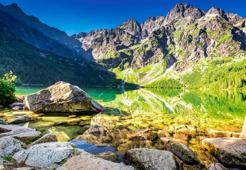 Lever du Soleil sur Morskie Oko, Pologne