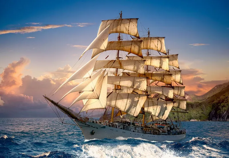 Navigation au Coucher du Soleil
