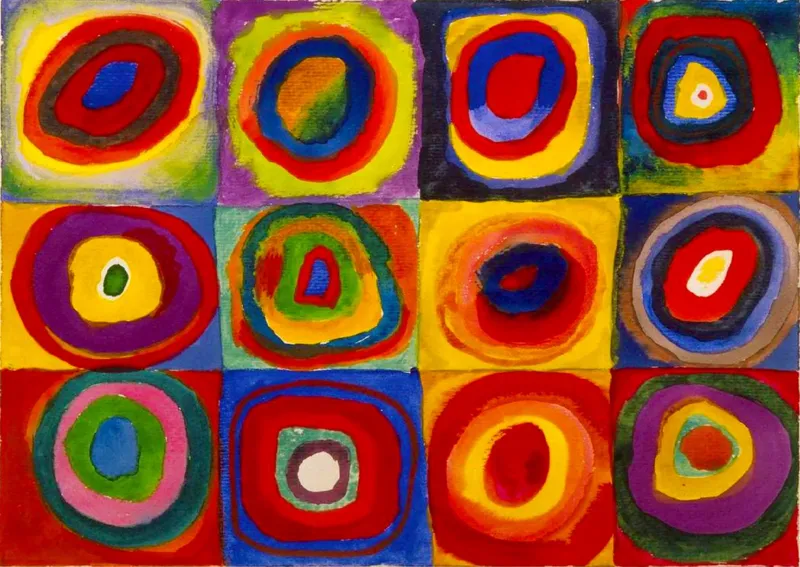 Vassily Kandinsky - Color Study: Squares with Concentric Circles