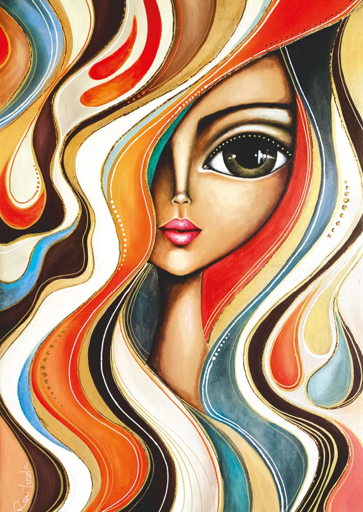 Fille aux cheveux ondulés