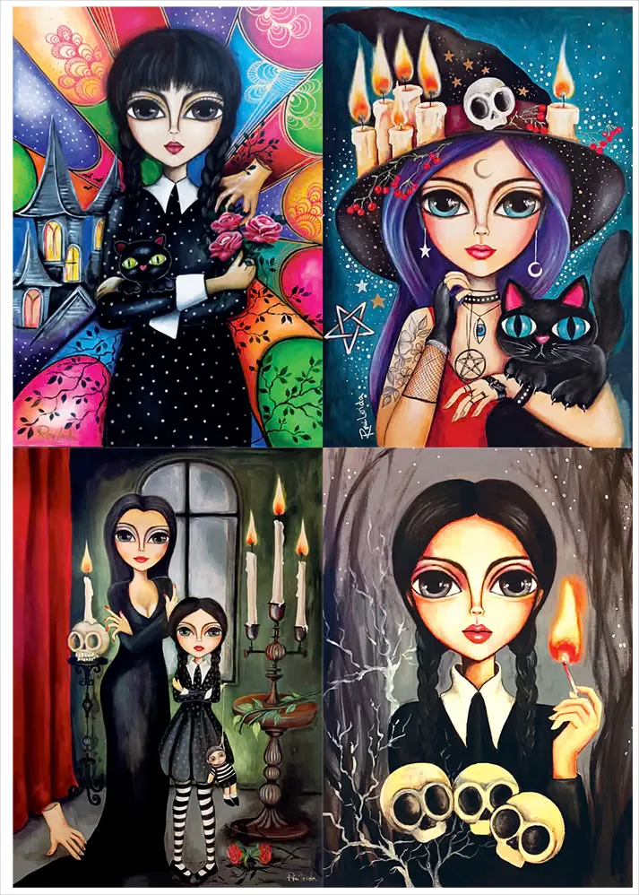 4 Puzzles - Romi Lerda - Strange Girl - Sweet Witch - Me & Mom - Happy Halloween