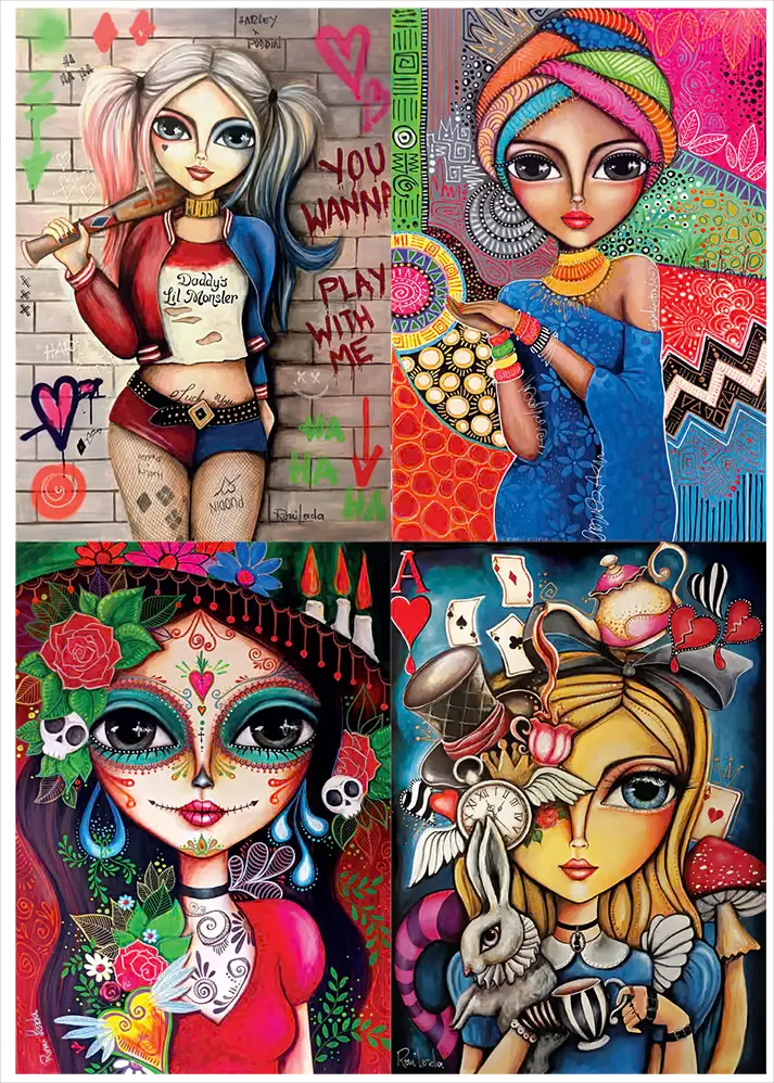 4 Puzzles - Romi Lerda - Alice - Harley - Catrina - The Brunette