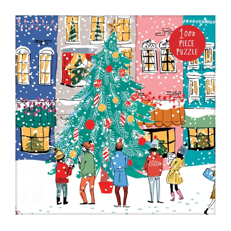 Chanteurs de Noël - Puzzle de 1000 Pièces en Boîte Carré