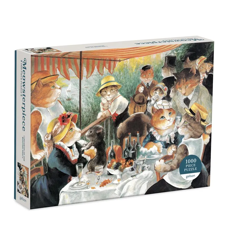Le Déjeuner des Canotiers Meowsterpiece - 1000 Piece Puzzle