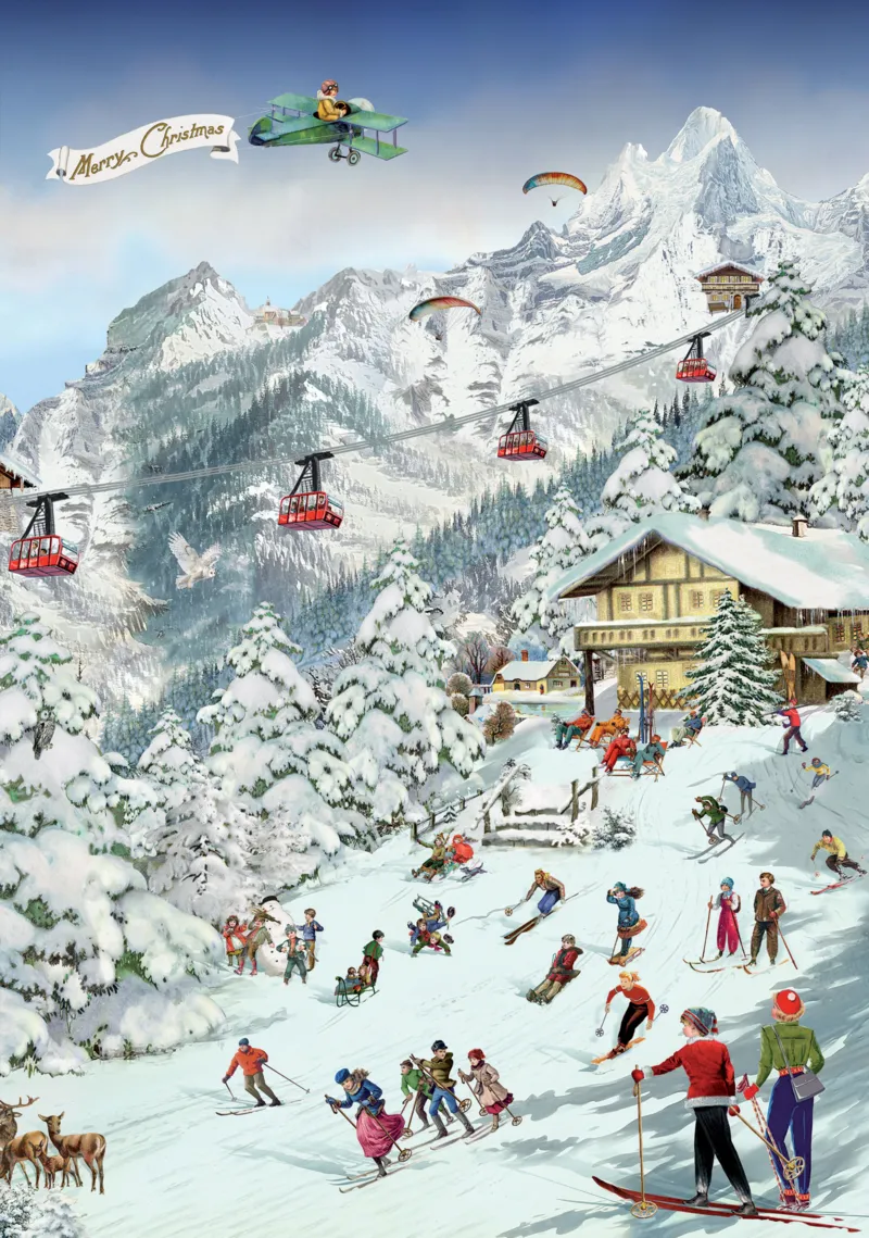 Bonnes Vacances au Ski à la Montagne