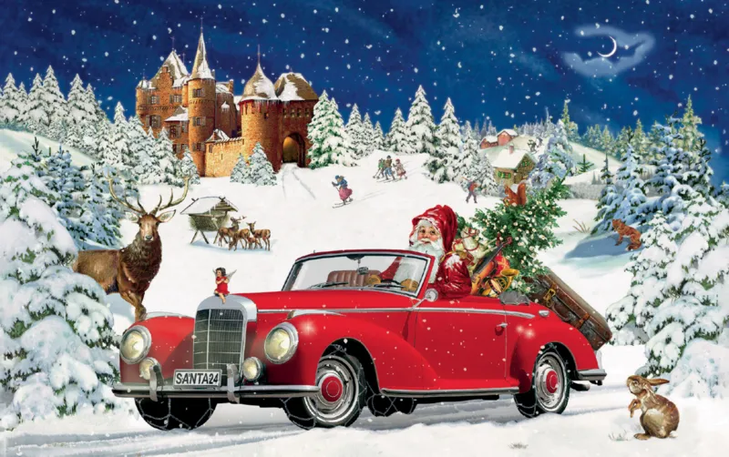 Mini-puzzle - La Décapotable du Père Noël