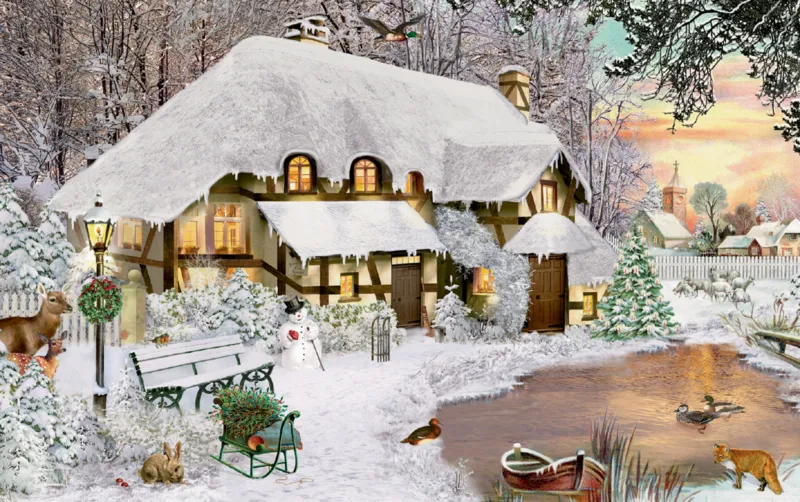 Mini-puzzle - Le Châlet sous la Neige