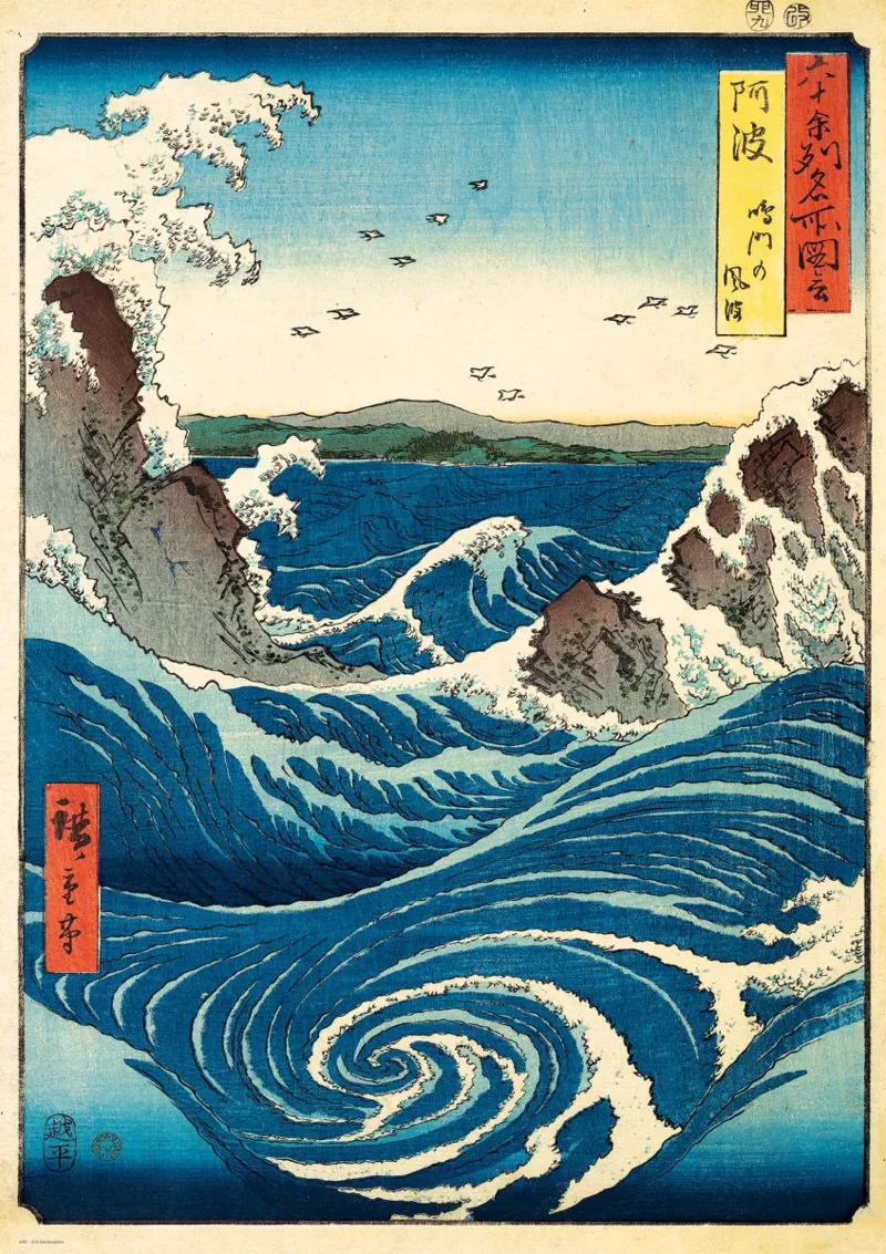 Utagawa Hiroshige - Tourbillon de Naruto