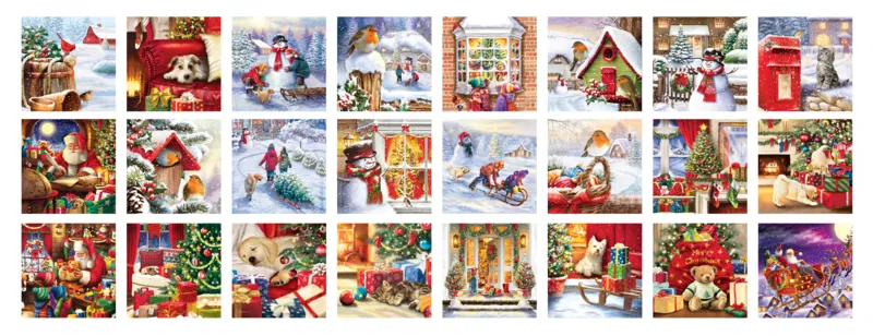 Calendrier de l'Avent - Souvenirs de Noël - 24 Puzzles