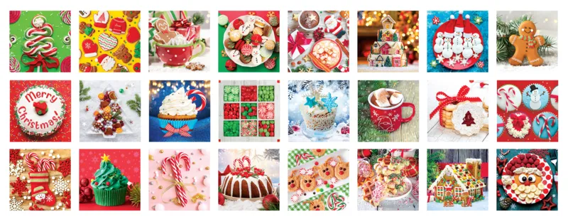 Calendrier de l'Avent - Délices de Noël - 24 Puzzles