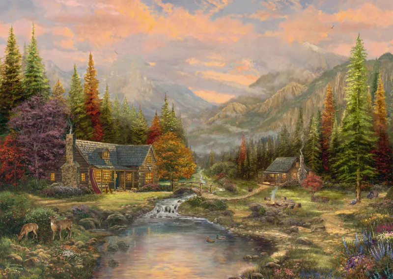 Puzzle en bois - Le Ruisseau de Montagne