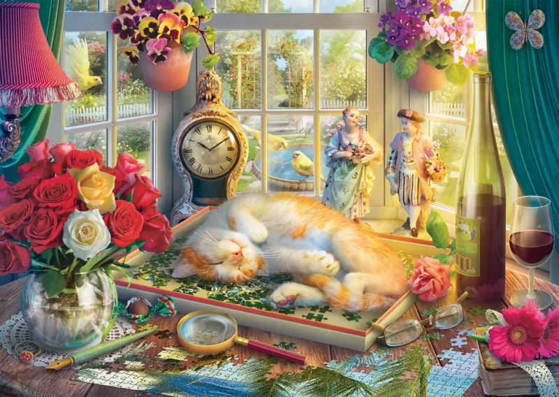 L'heure du Puzzle pour le Chat
