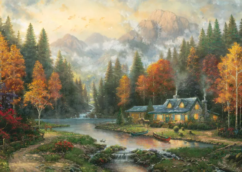 Soirée d'automne au bord du lac