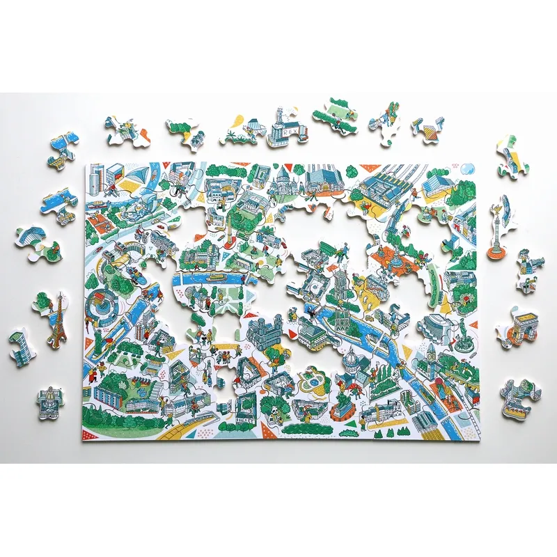 Puzzle en Bois Découpé à la Main - Paris Labyrinthes