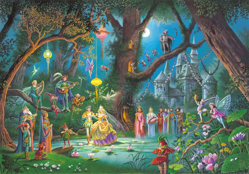 Puzzle en Bois Découpé à la Main - Mariage D'Une Fée