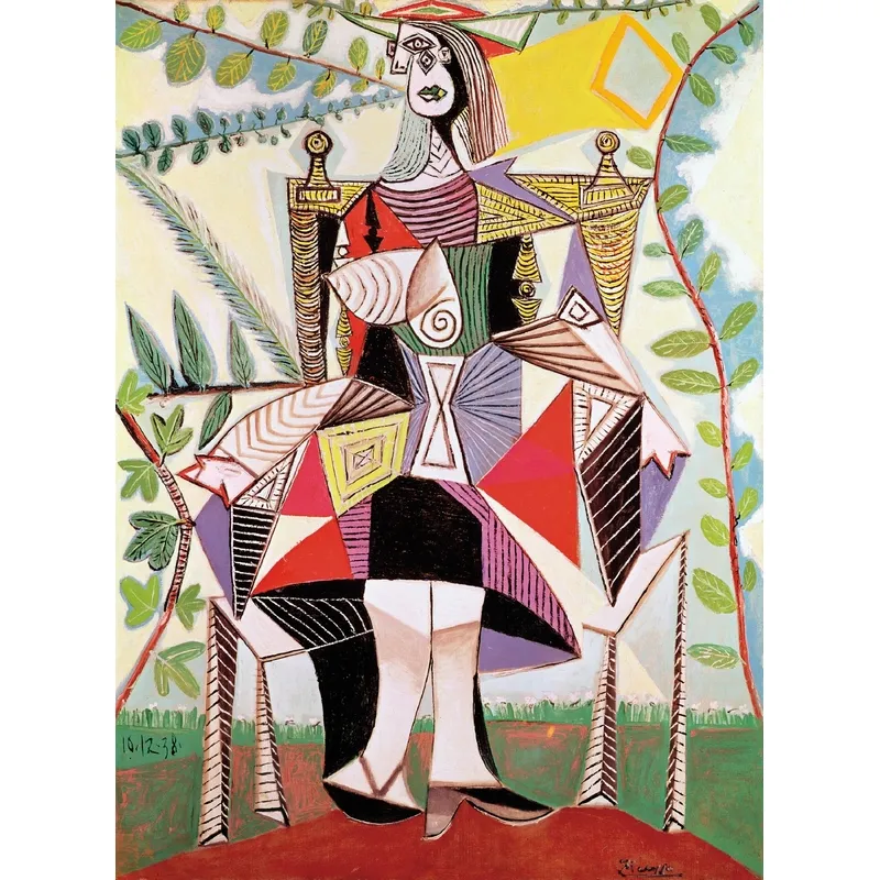 Puzzle en Bois Découpé à la Main - Picasso : Femme Au Jardin