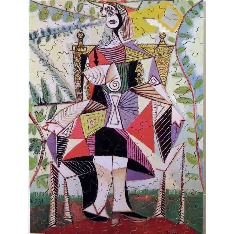 Puzzle en Bois Découpé à la Main - Picasso : Femme Au Jardin