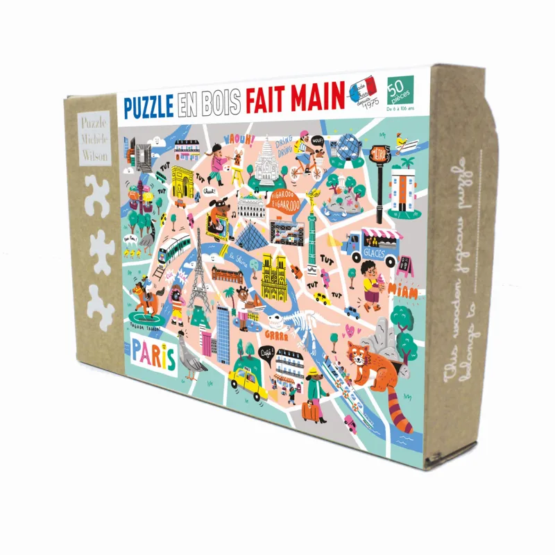 Puzzle en Bois Découpé à la Main - Balade A Paris