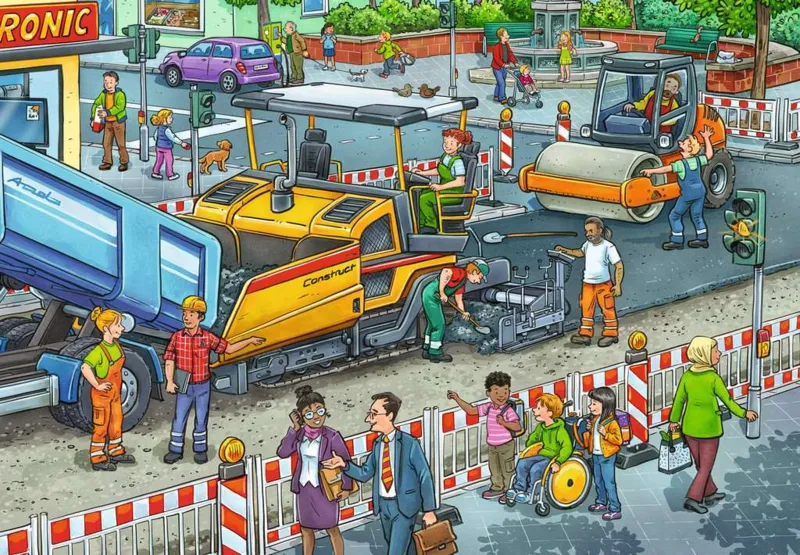 2 Puzzles - Chantier de construction de route