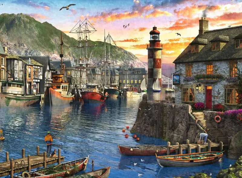 Lever du Soleil au Port