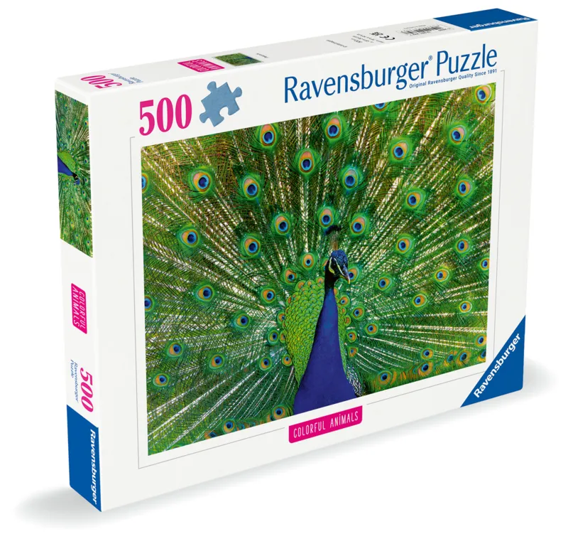 Paon - Puzzle Highlight - Animaux Colorés