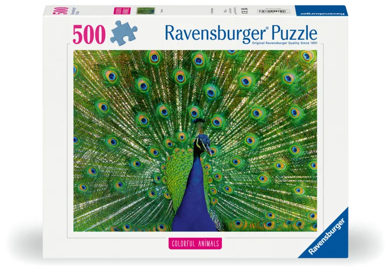 Paon - Puzzle Highlight - Animaux Colorés