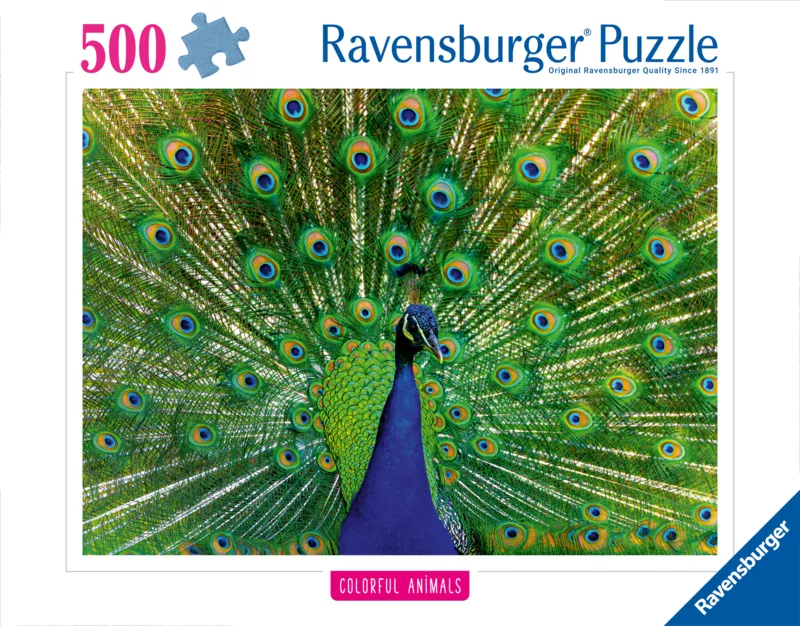 Paon - Puzzle Highlight - Animaux Colorés