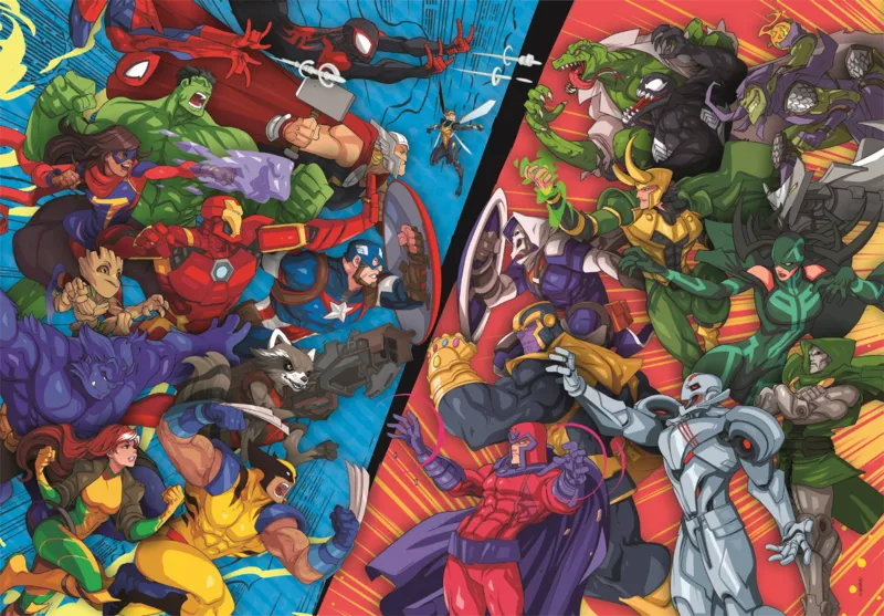 Héros Marvel Contre Méchants