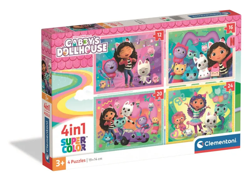 4 Puzzles - Gabby's Dollhouse