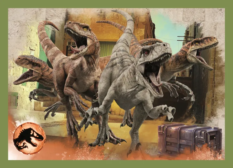 4 Puzzles - Dinosaures Menaçants