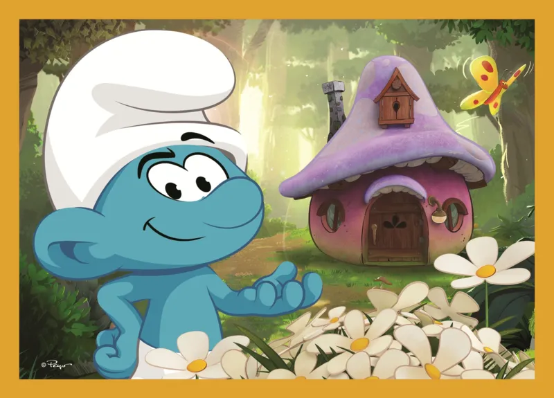 4 Puzzles - La Vie Dans Le Village Des Schtroumpfs