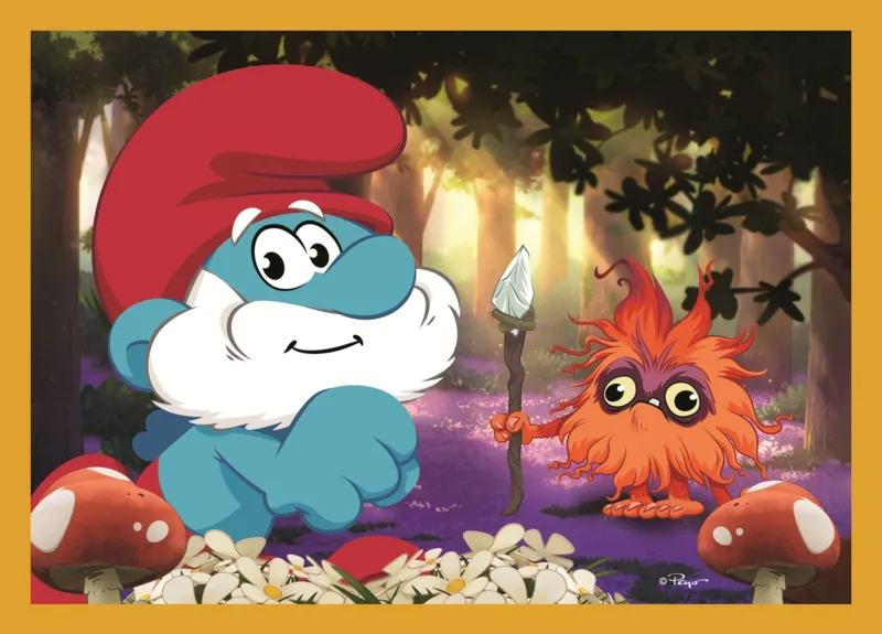 4 Puzzles - La Vie Dans Le Village Des Schtroumpfs