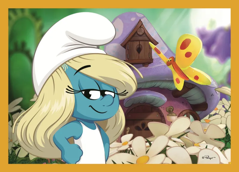 4 Puzzles - La Vie Dans Le Village Des Schtroumpfs