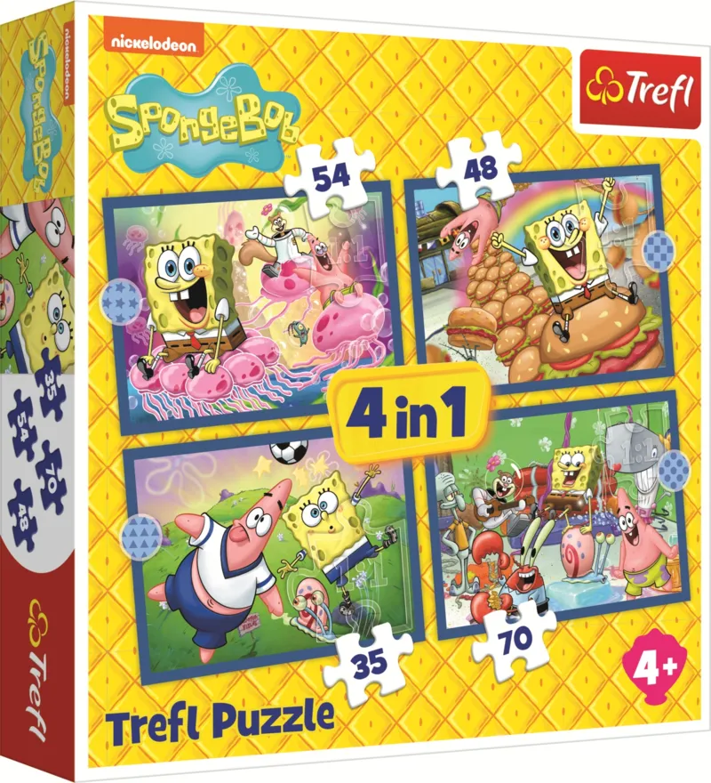 4 Puzzles - La Vie Sous-Marine de Bob L'Éponge