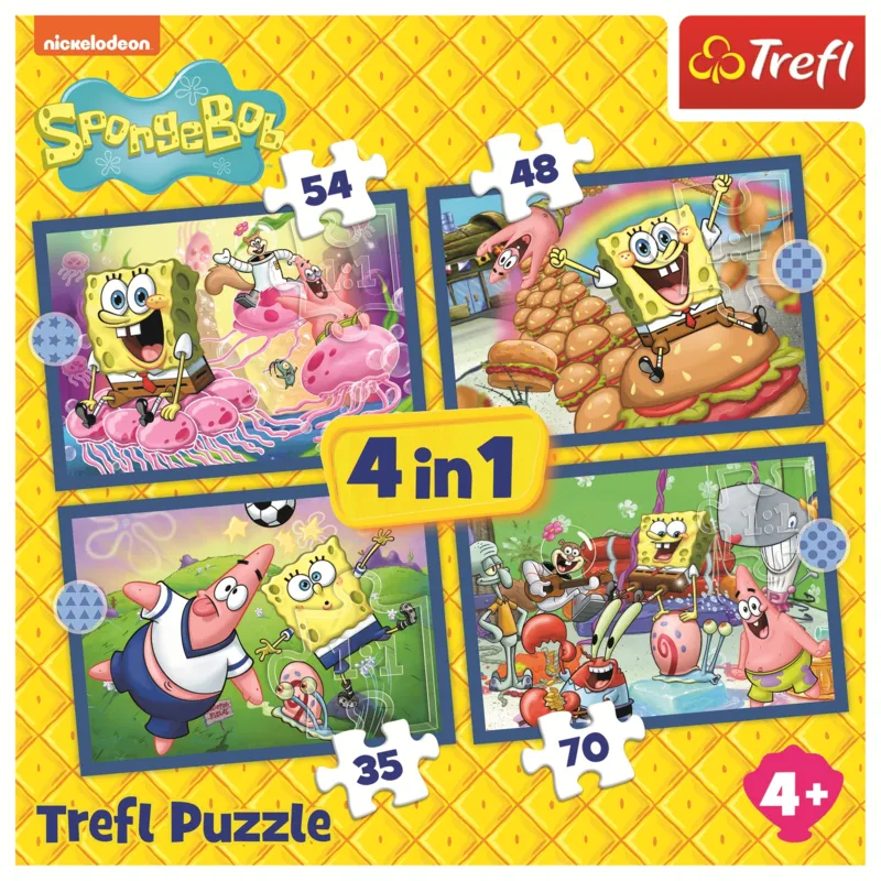 4 Puzzles - La Vie Sous-Marine de Bob L'Éponge